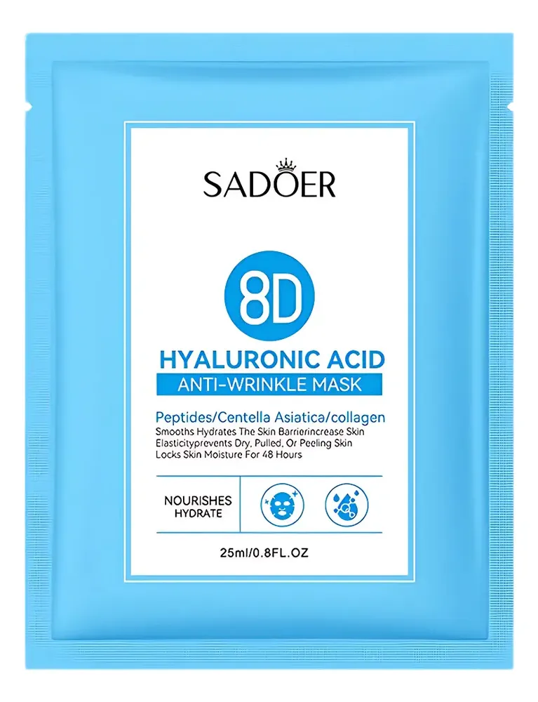 Velo Facial Ácido Hialurónico Sadoer · Mascarilla Hidratante Día/Noche