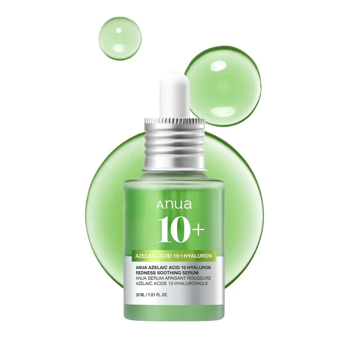 Anua Azelaic Acid 10 Hyaluron Redness Soothing Serum 30ml de Anua — textura y detalle | K-Beauty coreano en Narumi Chile