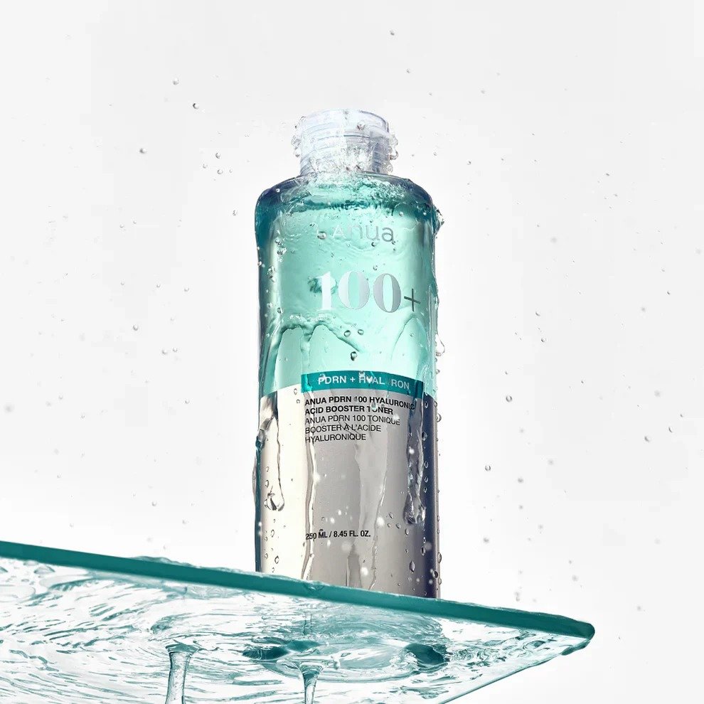 Anua PDRN 100 Hyaluronic Acid Booster Toner 250ml de Anua — presentación y empaque | K-Beauty coreano en Narumi Chile