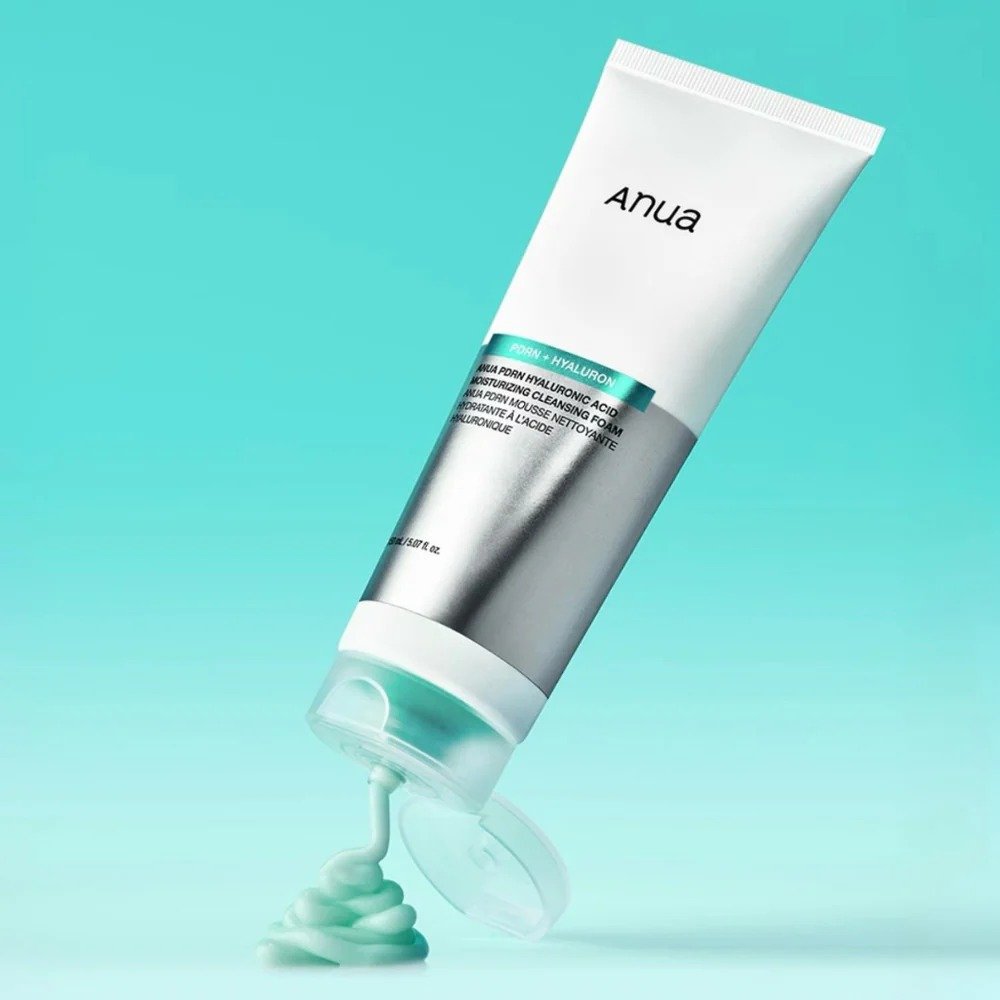Limpiador en agua Anua PDRN Hyaluronic Acid Moisturizing Cleansing Foam 150ml de Anua, skincare coreano en Narumi Chile
