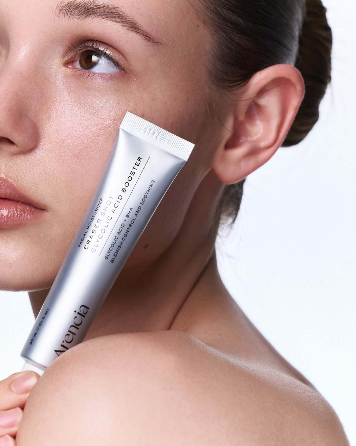 Arencia Eraser Shot Glycolic Acid Booster 30ml de Arencia — presentación y empaque | K-Beauty coreano en Narumi Chile