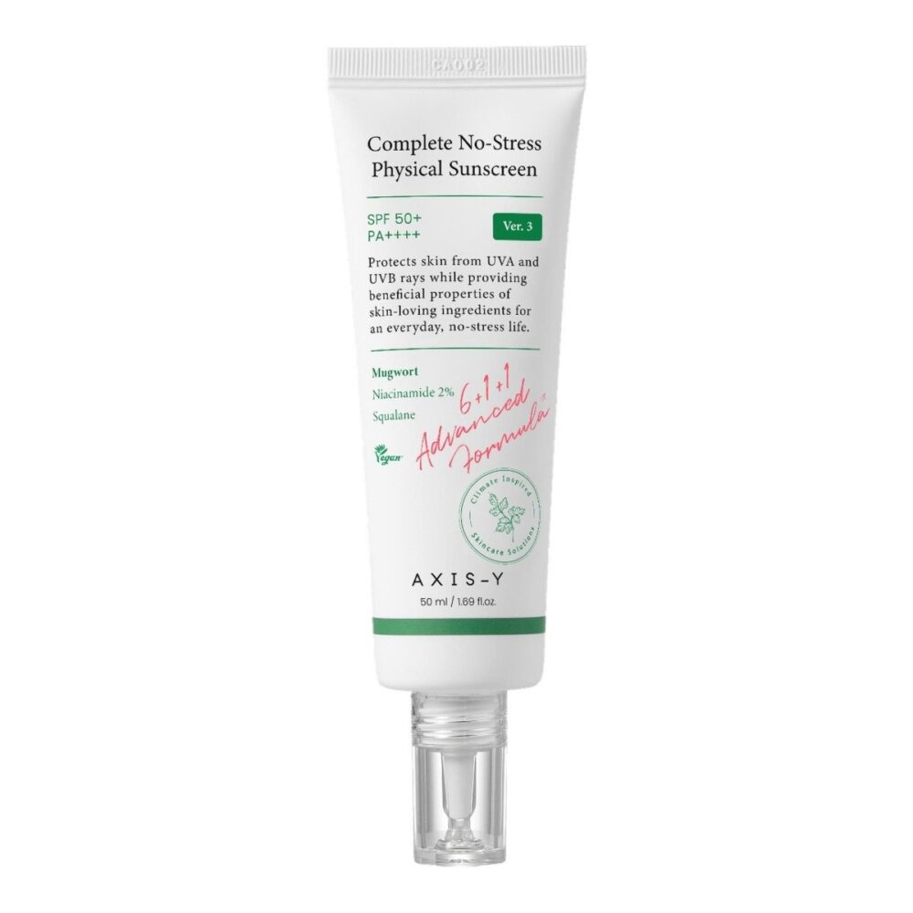 Protector solar AXIS-Y Complete No-Stress Physical Sunscreen (V3) de AXIS-Y, skincare coreano en Narumi Chile
