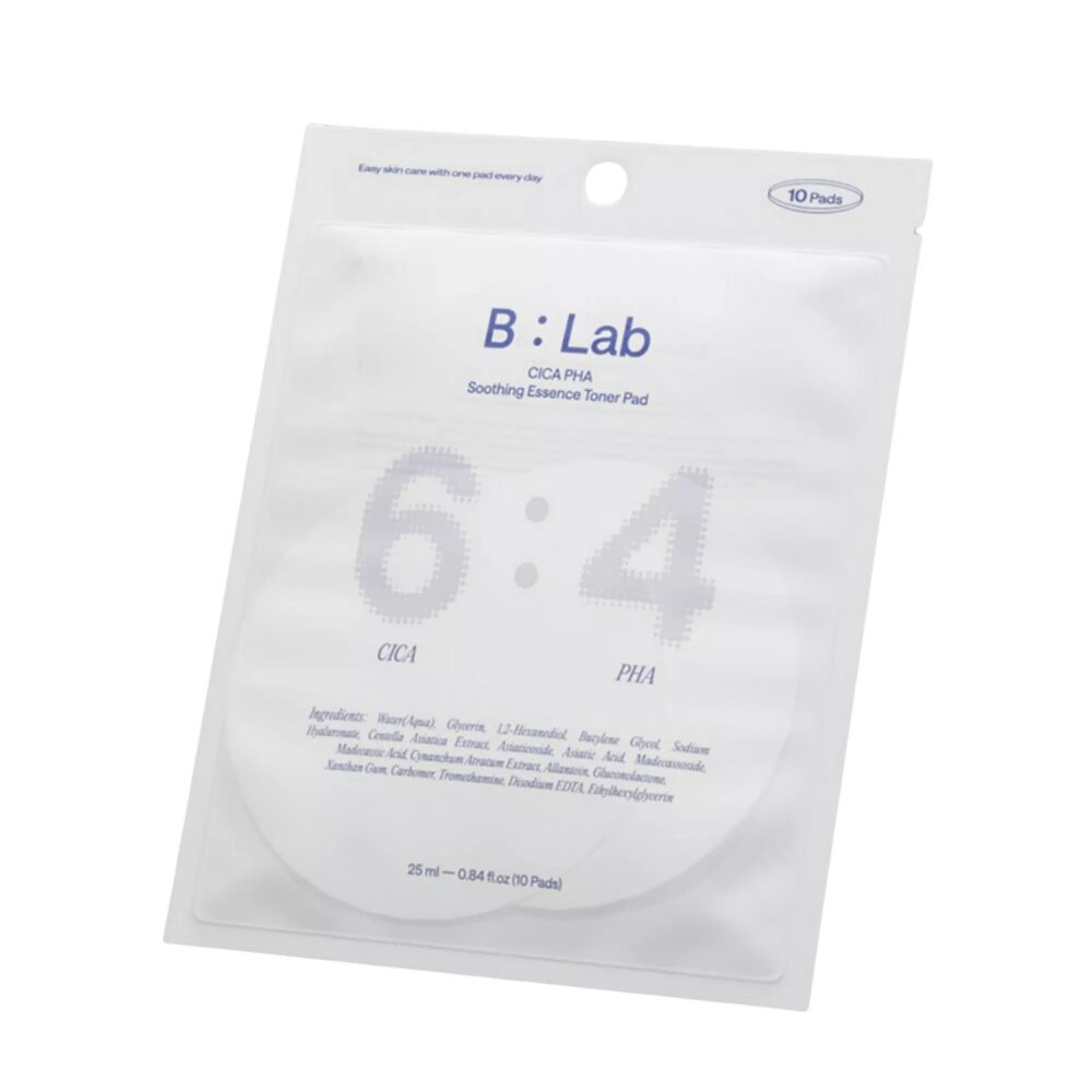 B:Lab Cica PHA Soothing Essence Toner Pad 10ea de B:Lab — ingredientes | K-Beauty coreano en Narumi Chile