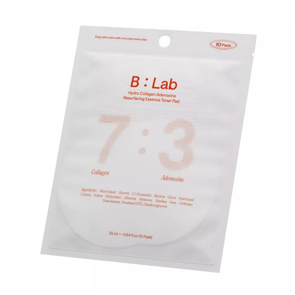B:Lab Hydro Collagen Adenosine Resurfacing Essence Toner Pad 10ea de B:Lab — ingredientes | K-Beauty coreano en Narumi Chile