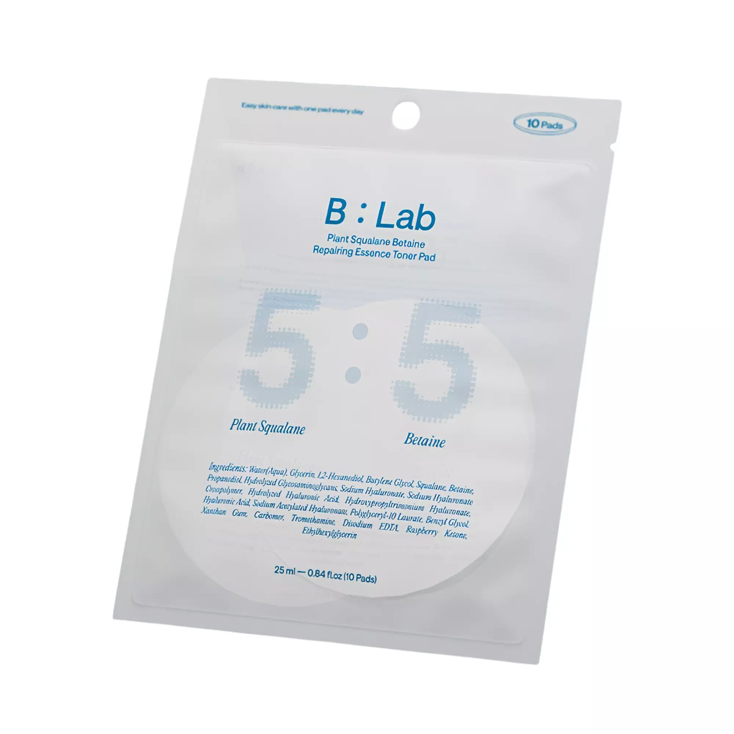 B:Lab Plant Squalane Betaine Repairing Essence Toner Pad 10ea de B:Lab — ingredientes | K-Beauty coreano en Narumi Chile