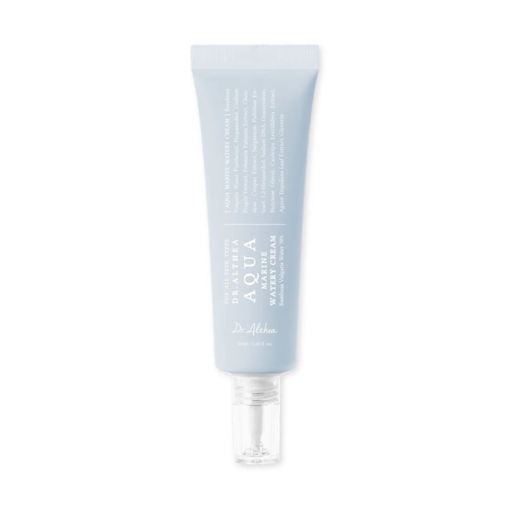 Dr. Althea Aqua Marine Watery Cream 50ml de Dr. Althea — presentación y empaque | K-Beauty coreano en Narumi Chile