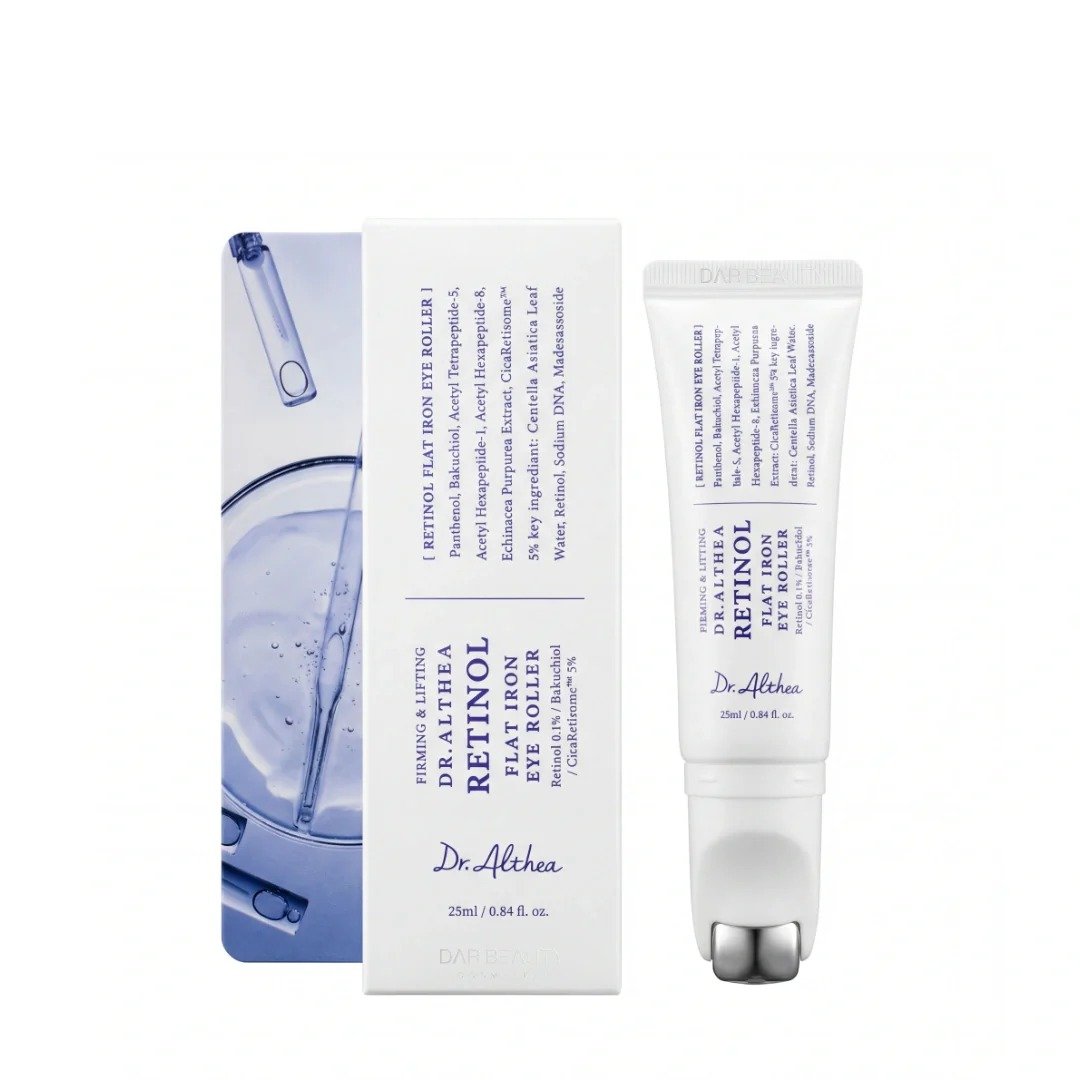 Dr. Althea Retinol Flat Iron Eye Roller 25ml de Dr. Althea — presentación y empaque | K-Beauty coreano en Narumi Chile