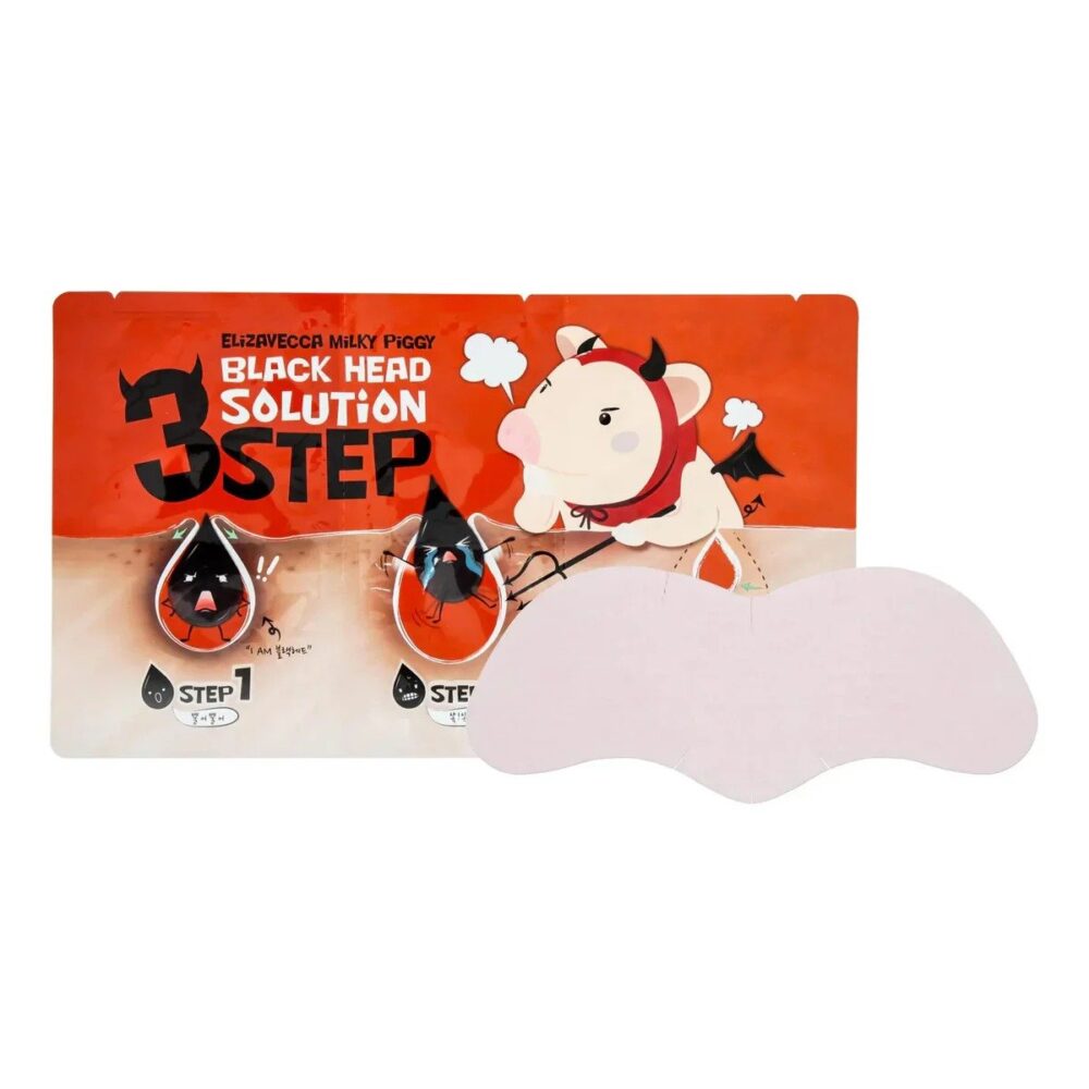 Elizavecca Parches de nariz Elizavecca Milky Piggy Black Heah Solution 3 Step 6 de Elizavecca — textura y detalle | K-Beauty coreano en Narumi Chile