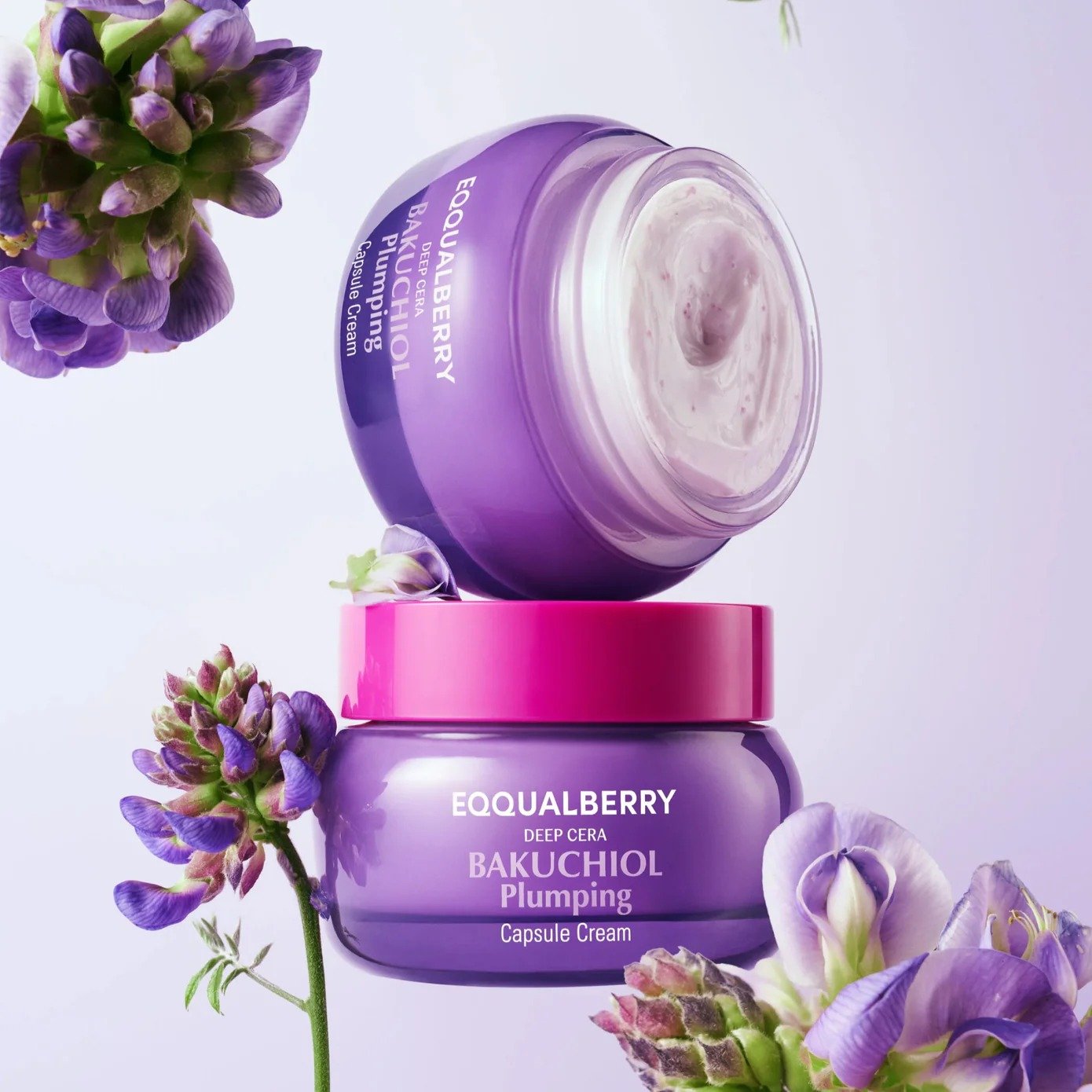 EQQUALBERRY Bakuchiol Plumping Capsule Cream 50ml de EQQUALBERRY — presentación y empaque | K-Beauty coreano en Narumi Chile