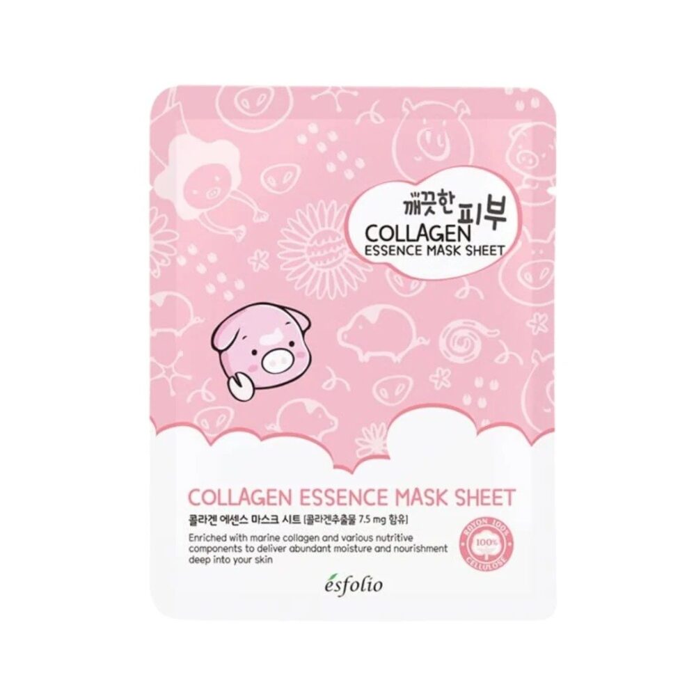 Mascarilla facial Esfolio Pure Skin Collagen Essence Mask Sheet de Esfolio, skincare coreano en Narumi Chile