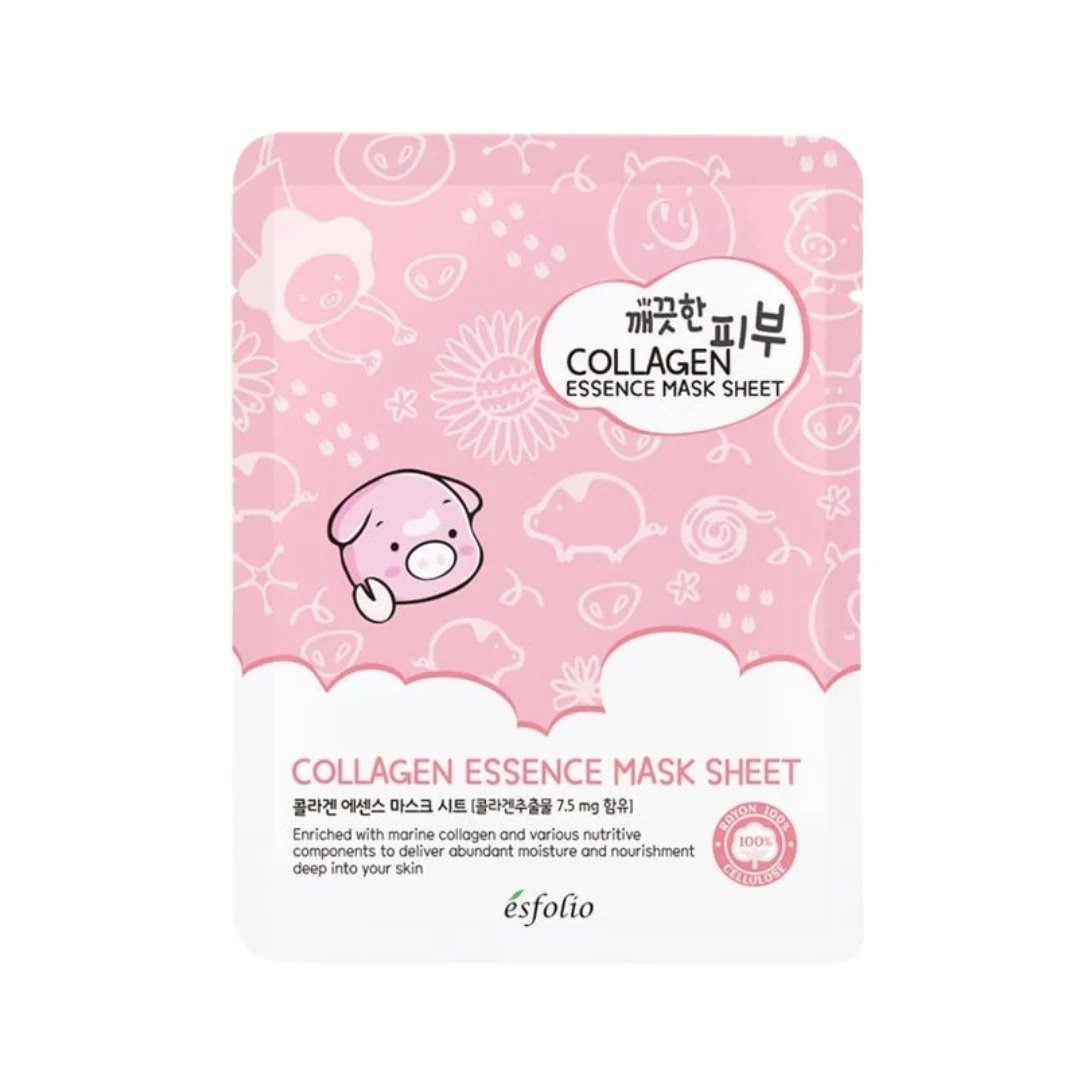 Mascarilla facial Esfolio Pure Skin Collagen Essence Mask Sheet de Esfolio, skincare coreano en Narumi Chile