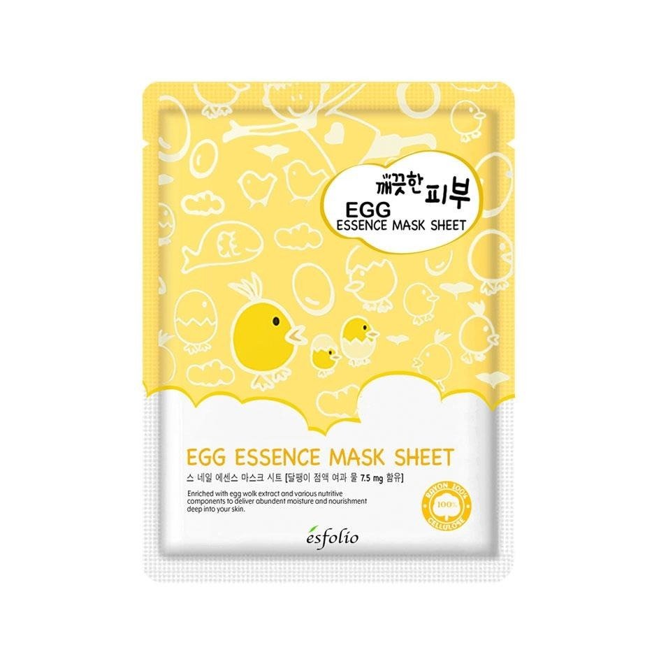 Mascarilla facial Esfolio Pure Skin Egg Essence Mask Sheet de Esfolio, skincare coreano en Narumi Chile