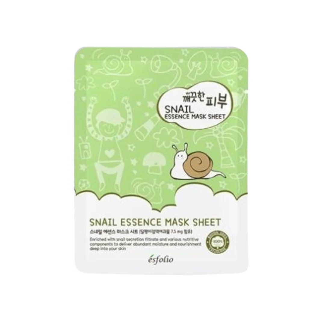 Esfolio Pure Skin Snail Essence Mask de Esfolio — textura y detalle | K-Beauty coreano en Narumi Chile