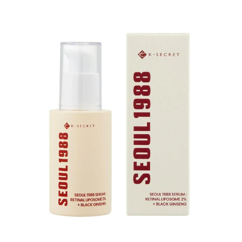 K-SECRET SEOUL 1988 Serum : Retinal Liposome 2% + Black Ginseng 30ml de K-SECRET — presentación y empaque | K-Beauty coreano en Narumi Chile