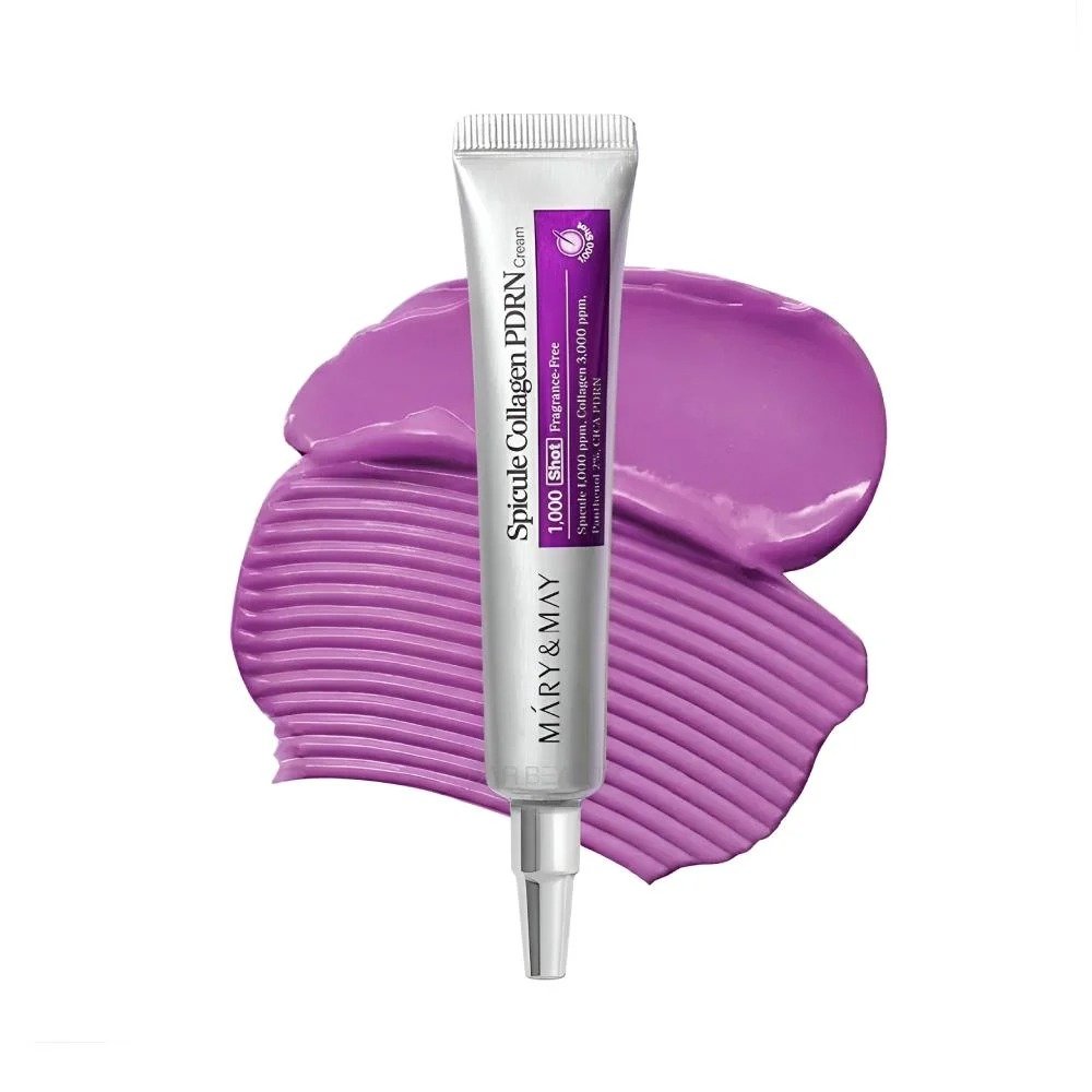 Mary&May Spicule Collagen PDRN Cream 15g de Mary&May — textura y detalle | K-Beauty coreano en Narumi Chile