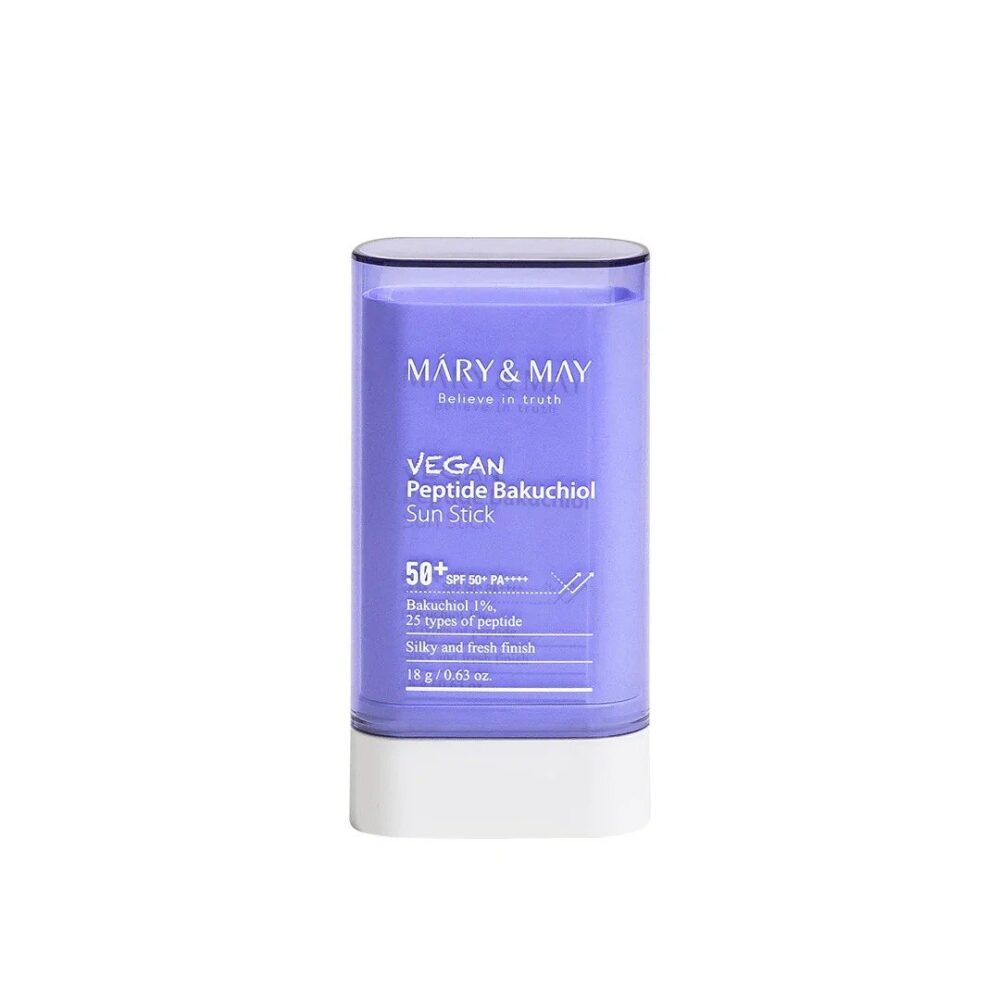 Mary&May Vegan Peptide Bakuchiol Sun Stick de Mary&May — presentación y empaque | K-Beauty coreano en Narumi Chile