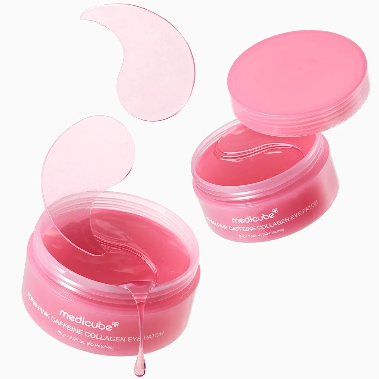 medicube PDRN Pink Caffeine Collagen Eye Patch de medicube — textura y detalle | K-Beauty coreano en Narumi Chile