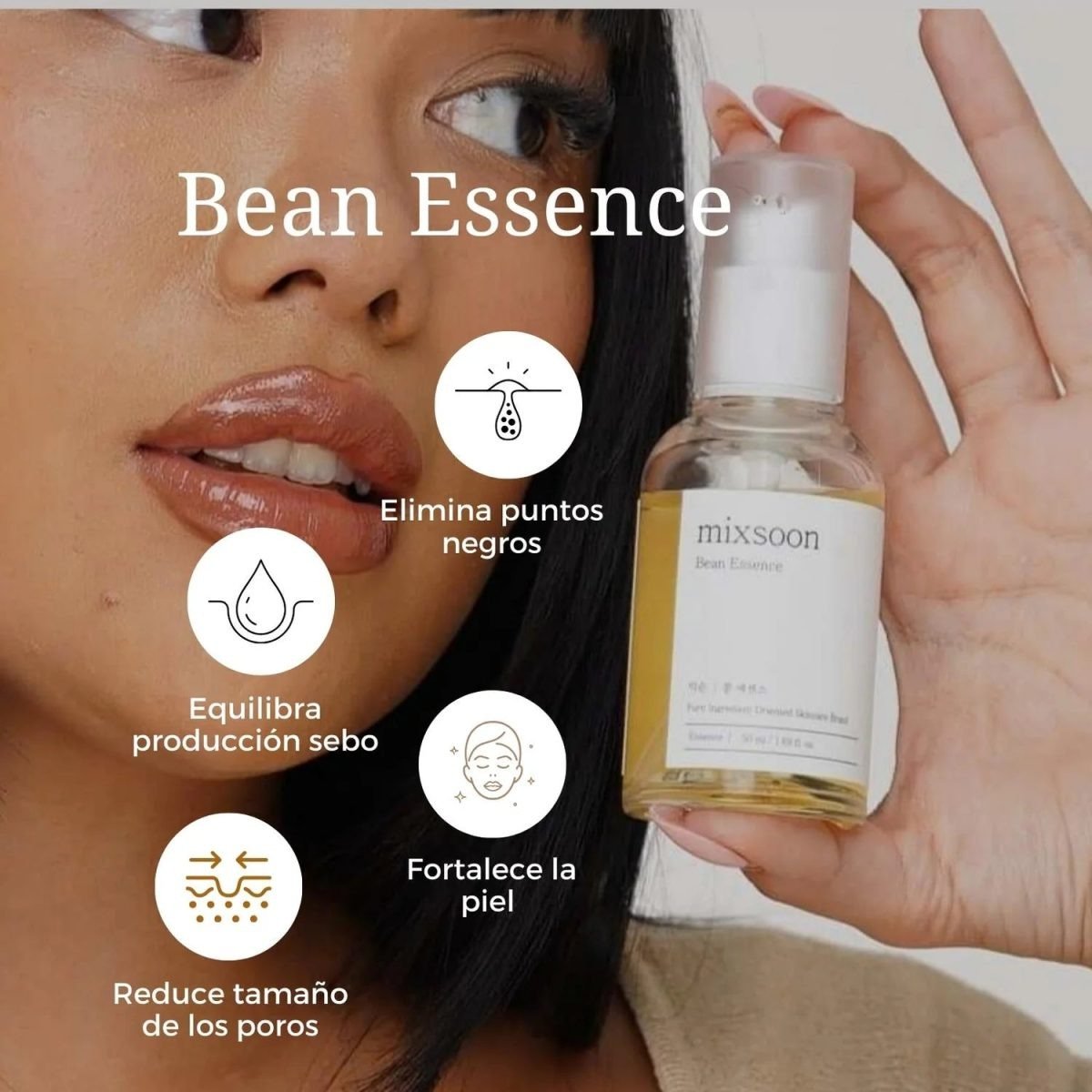 Mixsoon Bean Essence 50ml de Mixsoon — textura y detalle | K-Beauty coreano en Narumi Chile
