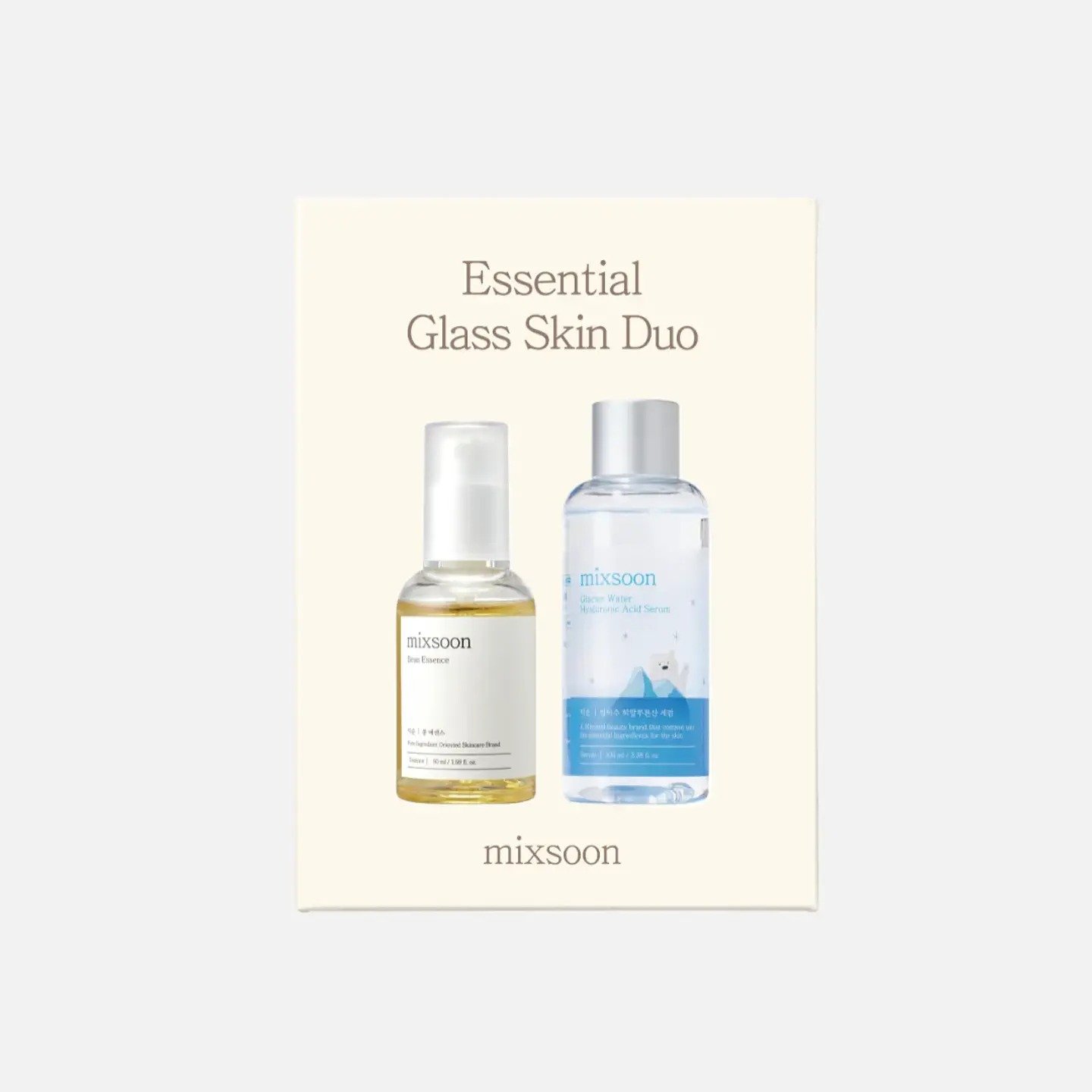 Serum Mixsoon Essential Glass Skin Duo de Mixsoon, skincare coreano en Narumi Chile
