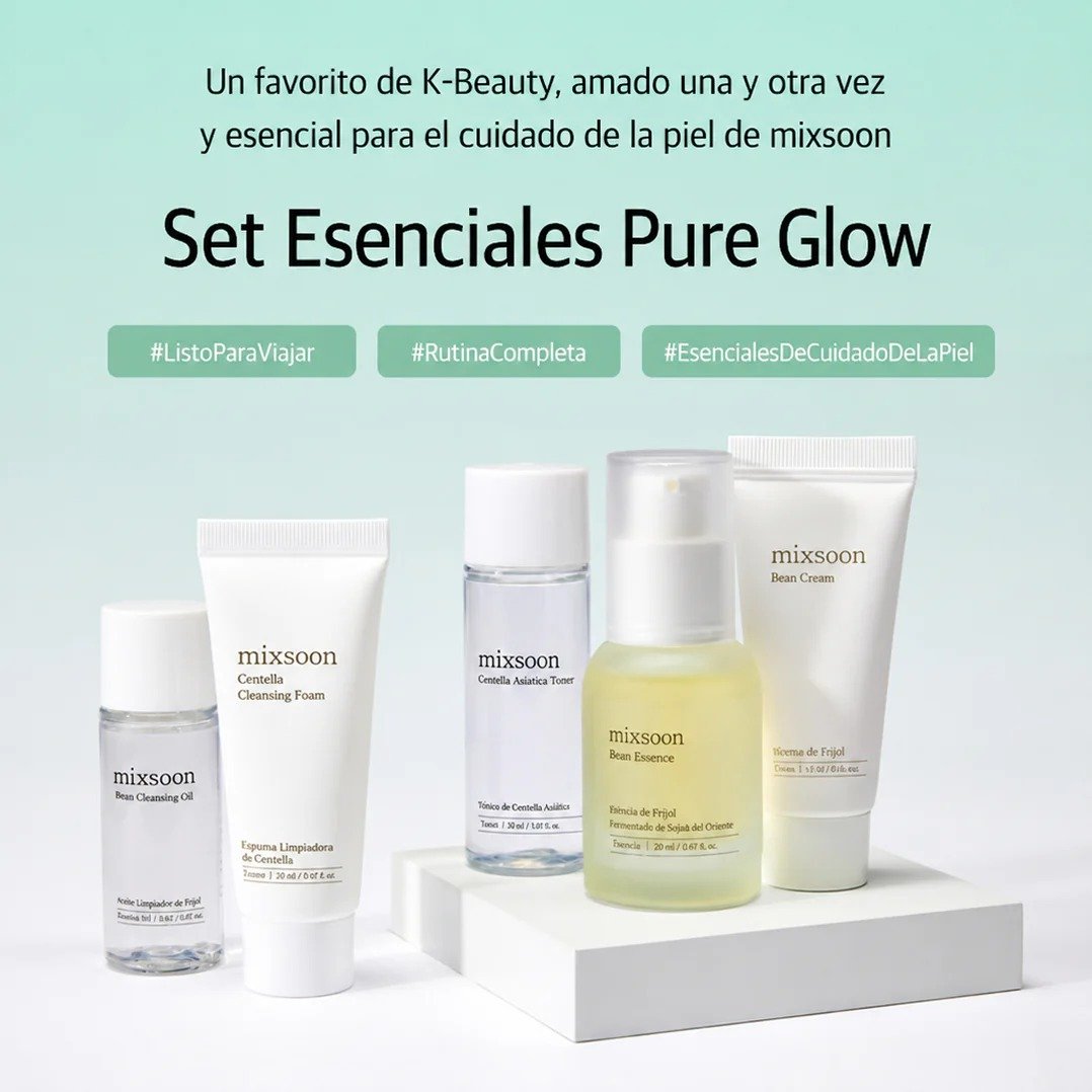 Mixsoon Pure Glow Essentials Set 5 pcs de Mixsoon — ingredientes | K-Beauty coreano en Narumi Chile