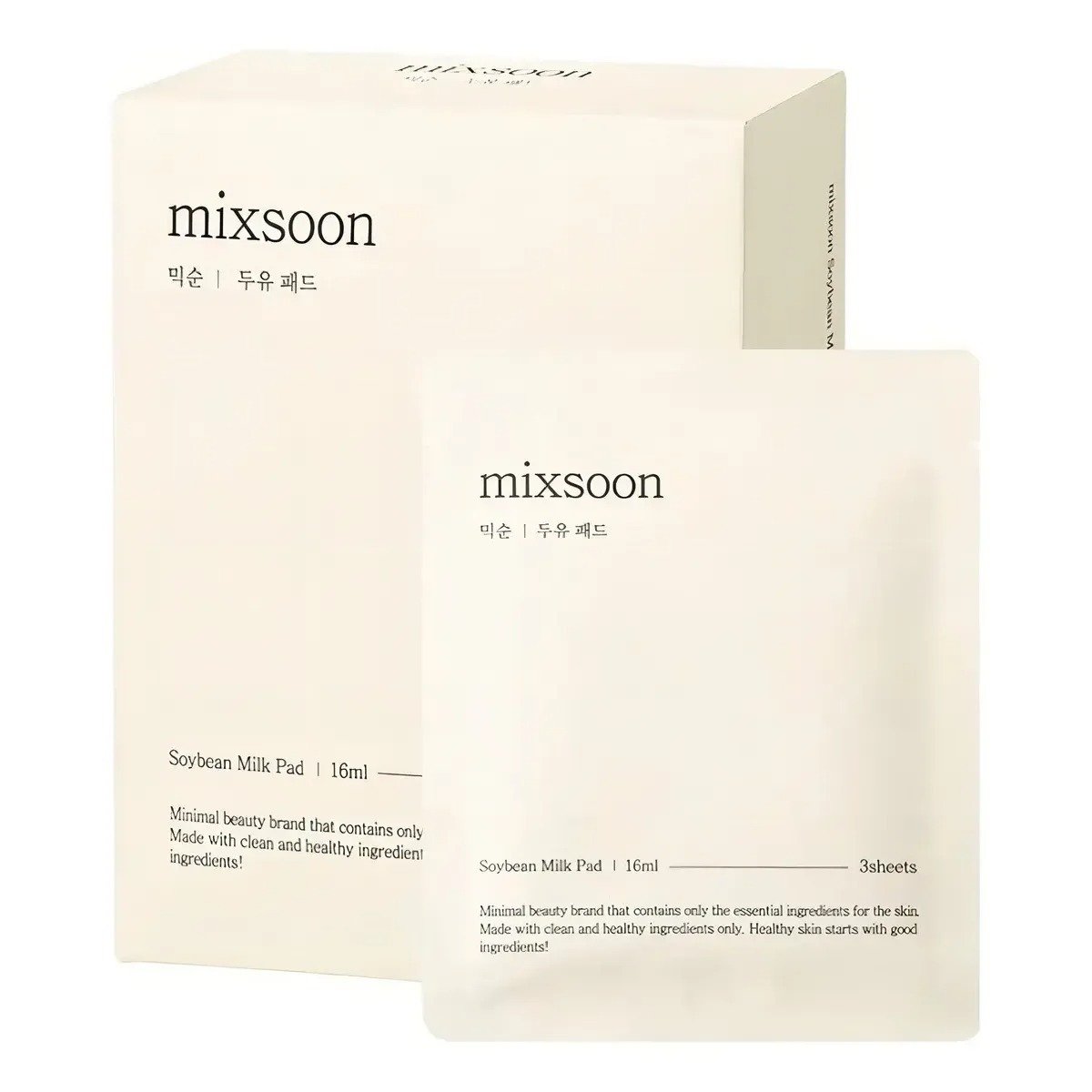 Mixsoon Soybean Milk Pad 10ea de Mixsoon — presentación y empaque | K-Beauty coreano en Narumi Chile