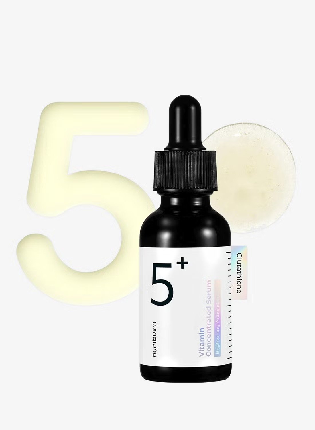 NUMBUZIN No.5+ Glutathione Vitamin Concentrated Serum de NUMBUZIN — textura y detalle | K-Beauty coreano en Narumi Chile