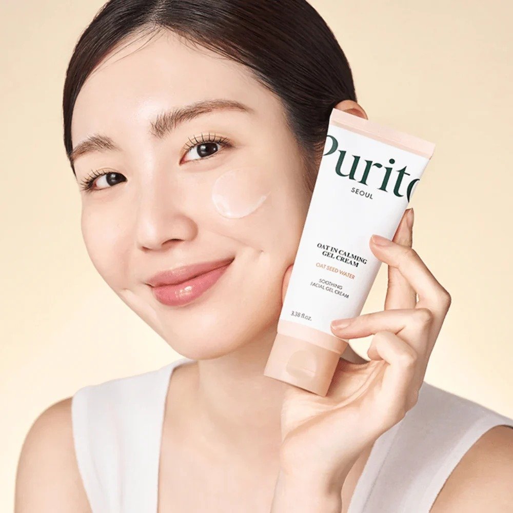 PURITO Oat-in Calming Gel Cream 100ml de PURITO — textura y detalle | K-Beauty coreano en Narumi Chile