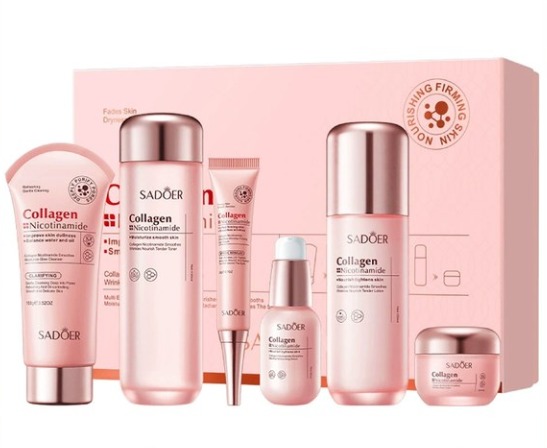 Set Facial Colágeno + Niacinamida Sadoer · Firmeza y Luminosidad