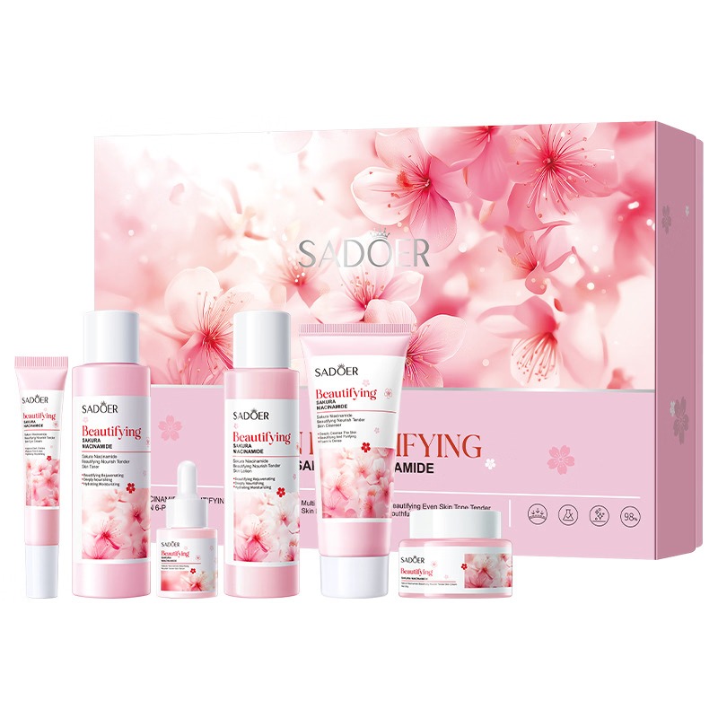 Set Facial Sakura + Niacinamida Sadoer · Nutritivo e Iluminador