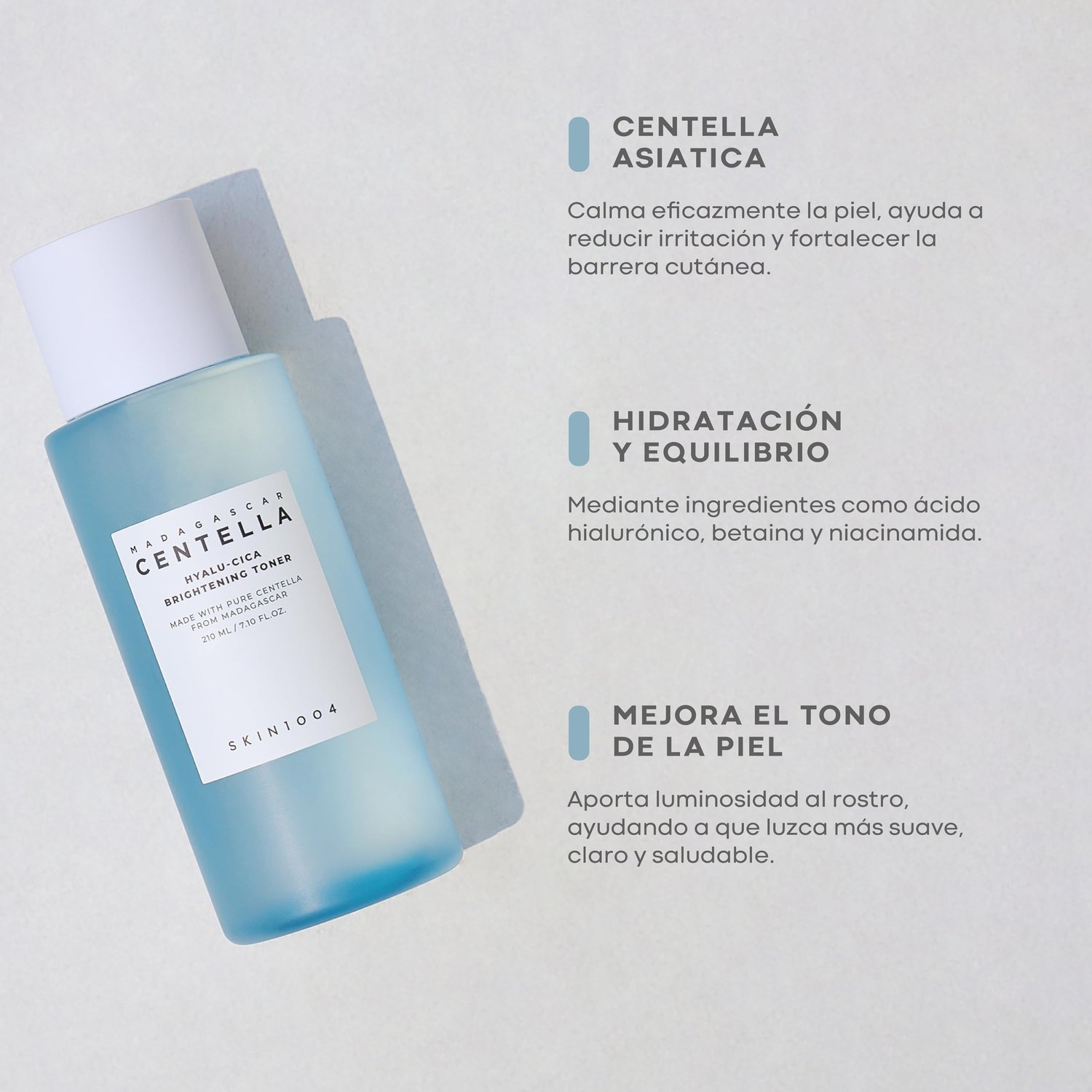 Tónico SKIN1004 Madagascar Centella Hyalu-Cica Brightening Toner de SKIN1004, skincare coreano en Narumi Chile