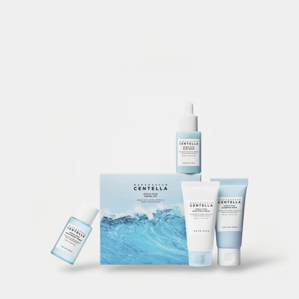 SKIN1004 Madagascar Centella Hyalu-Cica Travel Kit de SKIN1004 — textura y detalle | K-Beauty coreano en Narumi Chile