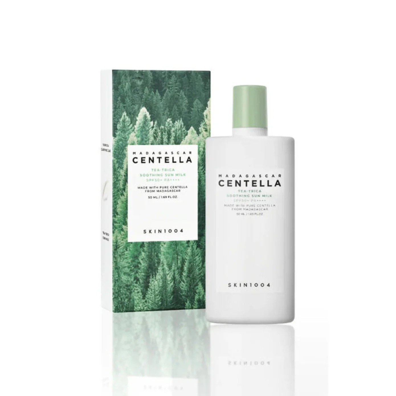 SKIN1004 Madagascar Centella Tea-trica Soothing Sun Milk 50ml de SKIN1004 — textura y detalle | K-Beauty coreano en Narumi Chile