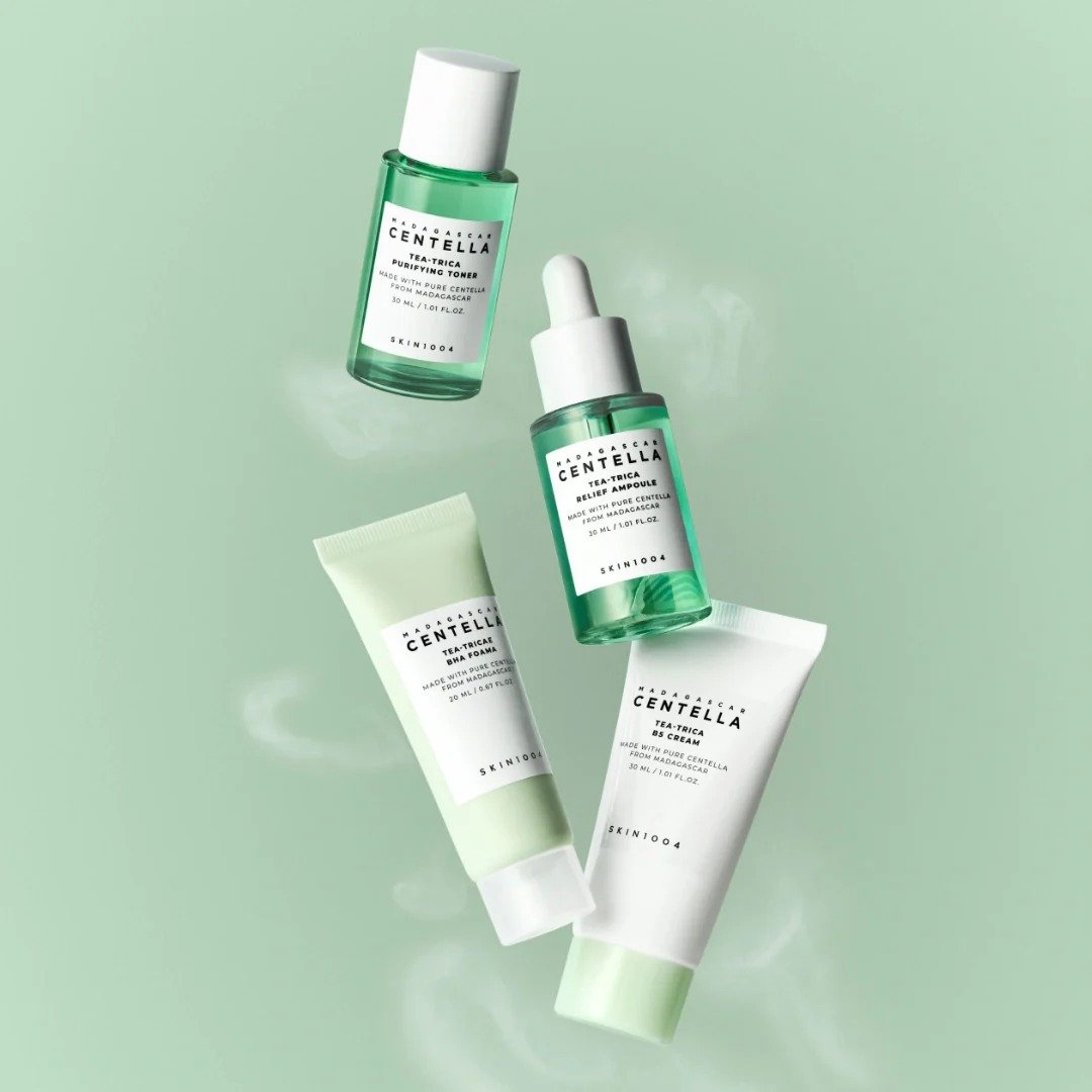 SKIN1004 Madagascar Centella Tea-Trica Travel KiT de SKIN1004 — textura y detalle | K-Beauty coreano en Narumi Chile