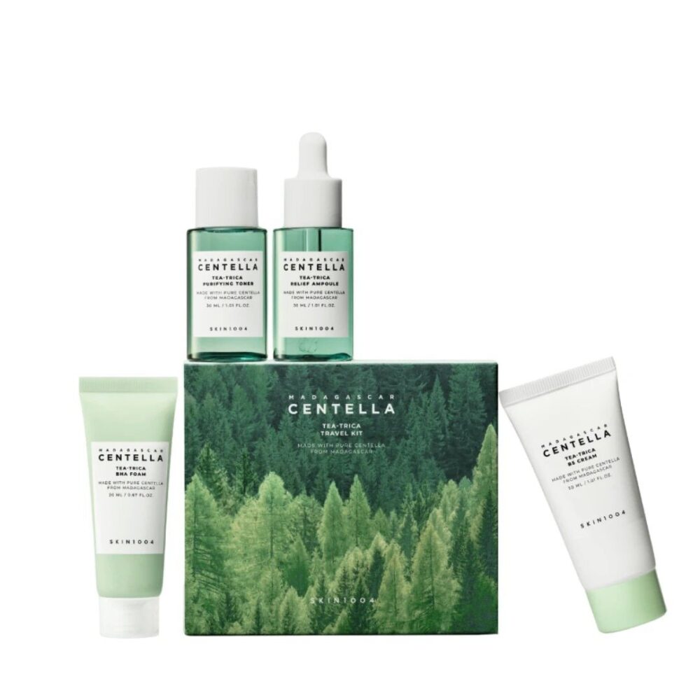 Rutinas Completas SKIN1004 Madagascar Centella Tea-Trica Travel KiT de SKIN1004, skincare coreano en Narumi Chile